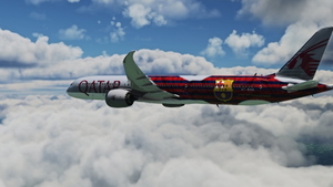 Boeing 787-10 Qatar Barcelona Livery thumbnail 1