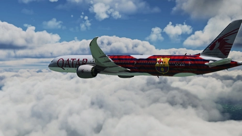 Boeing 787-10 Qatar Barcelona Livery