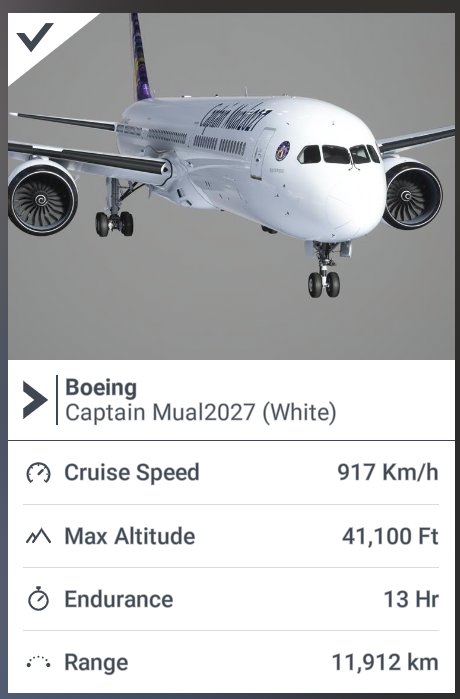 Boing 787-10 Captain Mual2027 Livery