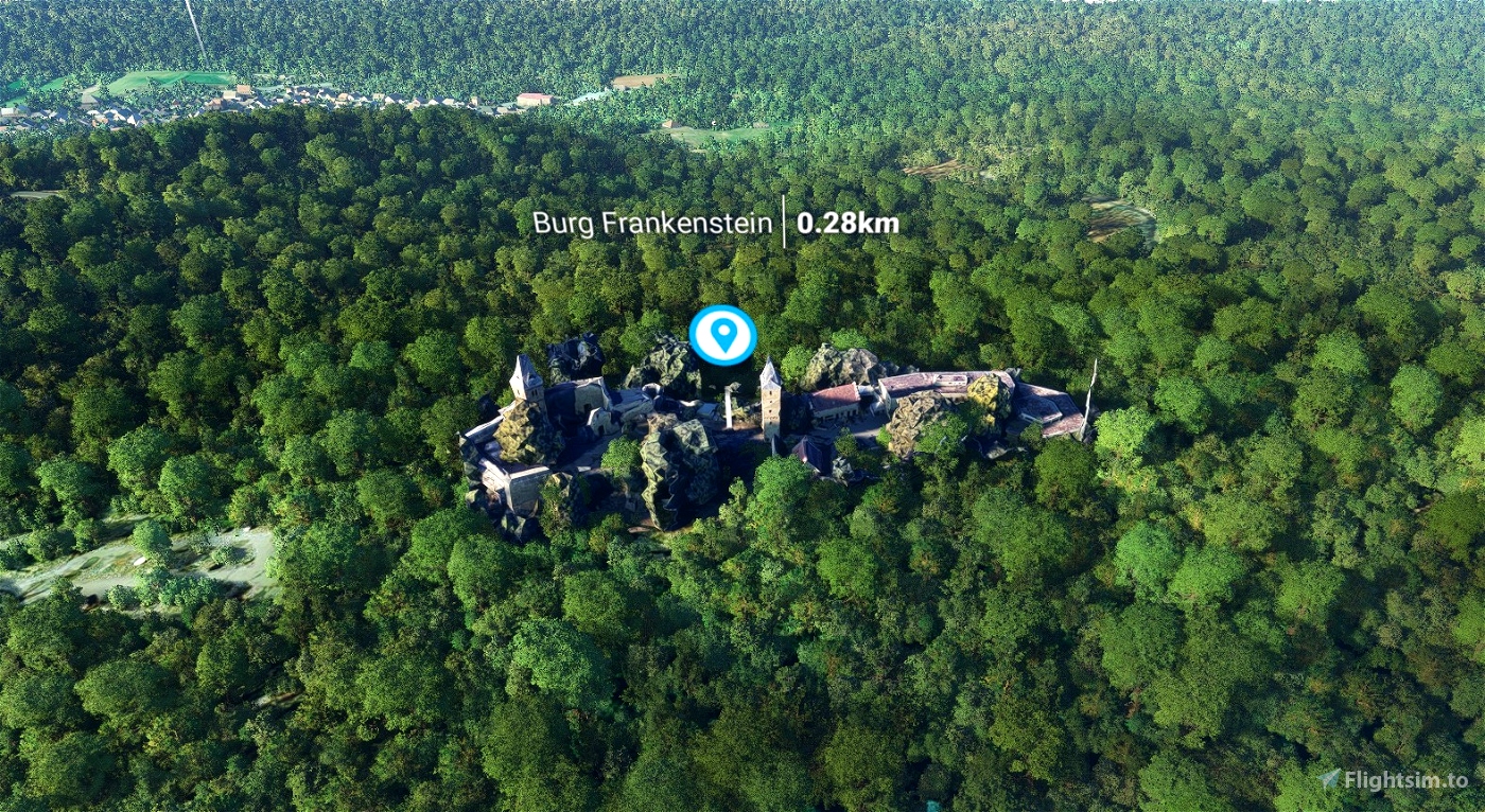 Burg Frankenstein (Frankenstein Castle) Microsoft Flight Simulator