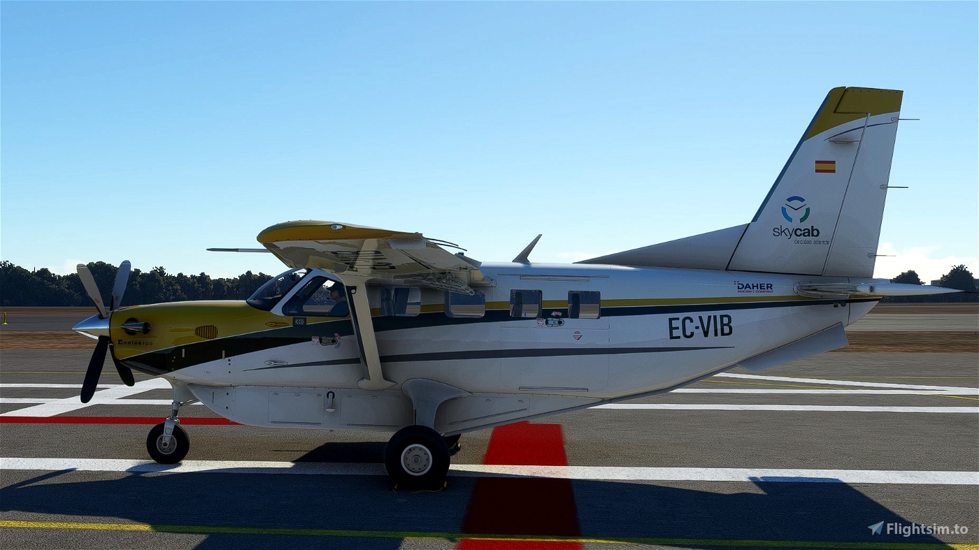 Daher Quest Kodiak 100 EC-VIB, "SkyCab" logo opcional Microsoft Flight Simulator