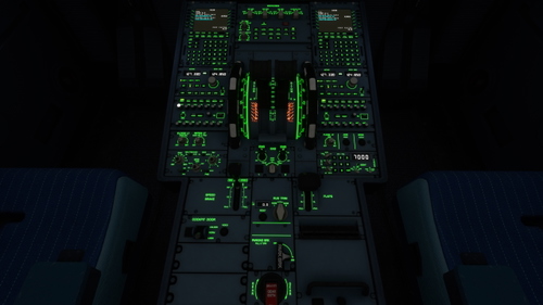 Green Cockpit lights and White LCD for standard A320neo