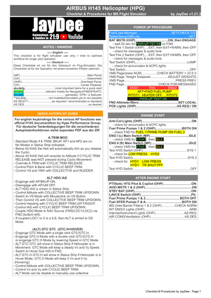 H145 Helicopter (HPG) - JayDee´s Checklist & Procedures (PDF) thumbnail 2