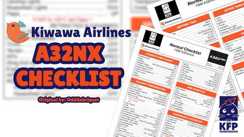 Kiwawa Airlines Checklist
