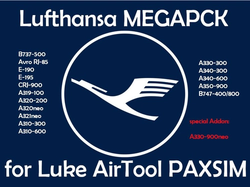 Luke AirTool Lufthansa Seatplan MEGAPACK for Paxsim (incl. A330neo)