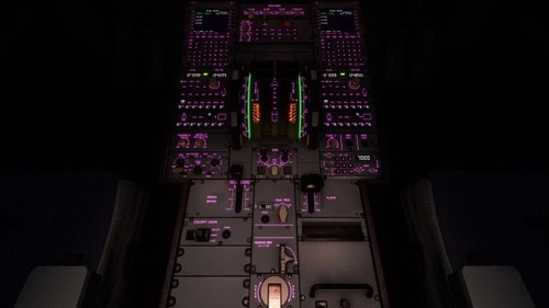 Pink Cockpit lights and White LCD for FBW A32NX