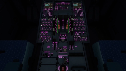 Pink Cockpit lights and White LCD for standard A320neo