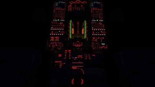 Red Cockpit lights and White LCD for FBW A32NX