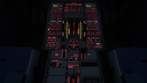 Red Cockpit lights and White LCD for standard A320neo