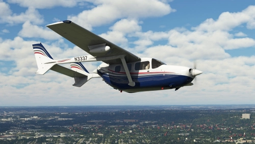 Red Grey and Blue Livery for Carenado C337 Skymaster