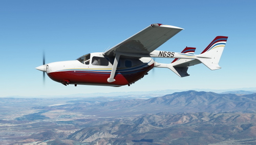 Red Swoop Livery for Carenado C337 Skymaster
