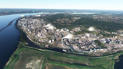 Runcorn Industrial Area - River Mersey, UK