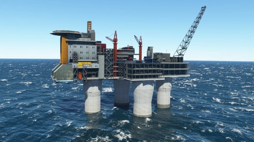 The Biggest Gas platform Troll A + Helipad ( without accident )