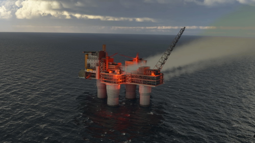 LANDABLE! Troll A gas platform offshore accident + Helipad