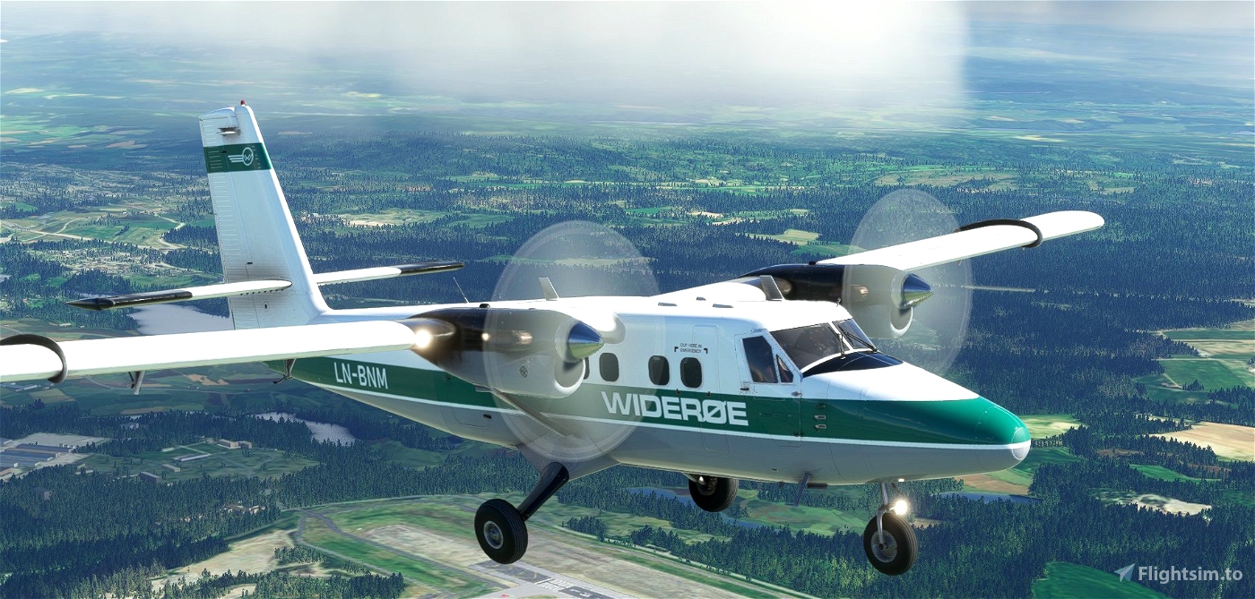 Widerøe (old livery) - DHC-6-300 Twin Otter (Wheels Pax) Microsoft Flight Simulator
