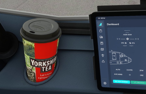 Yorkshire Tea cup for the A32NX