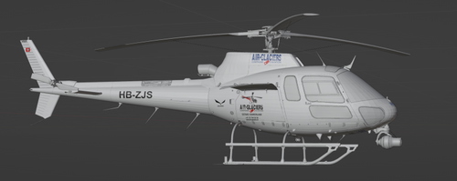 (8K) Airbus H125 - HB-ZJS " Air Glaciers " Fictional
