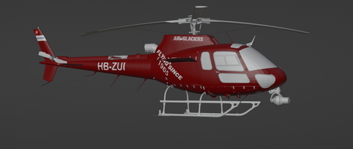 (8K)  RSP H125 HB-ZUI Rescue helicopter  Normal & HEMS interior Heli Rescue Air Glaciers 