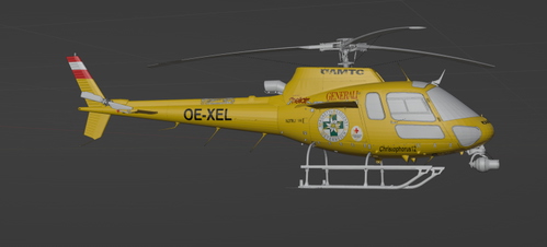 (8K)  RSP H125 OE-XEL Alpine Air Amulance Normal & HEMS interior Heli Rescue Flugrettung östereich 
