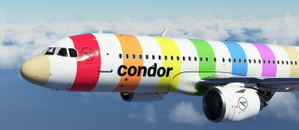 [A32NX] Condor Rainbow Livery 8K thumbnail 1