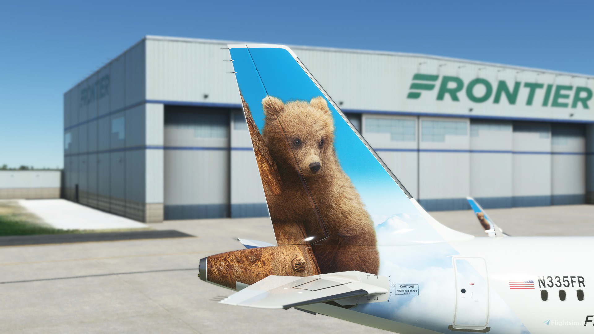 A32NX Frontier Airlines(Jojo The Grizzly Bear)[N335FR]8K for