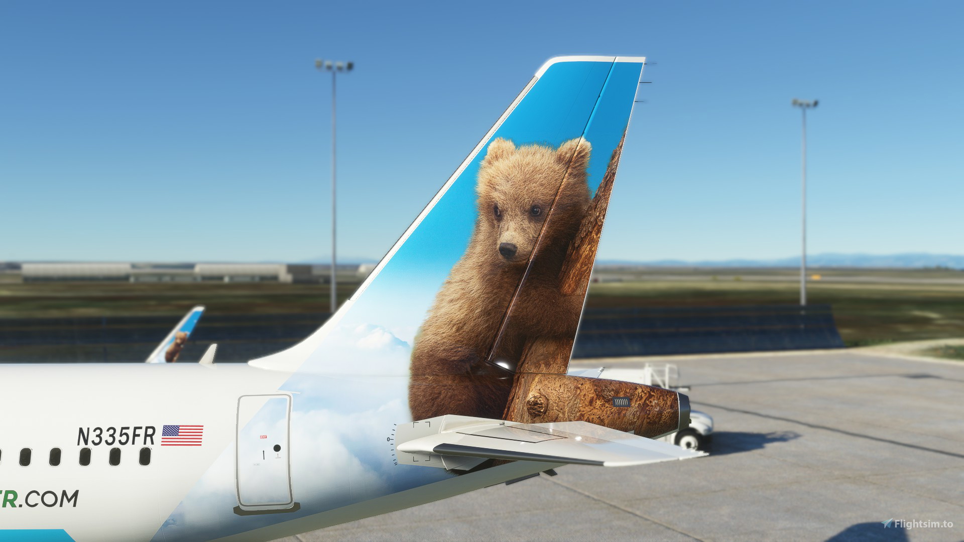 A32NX Frontier Airlines(Jojo The Grizzly Bear)[N335FR]8K for