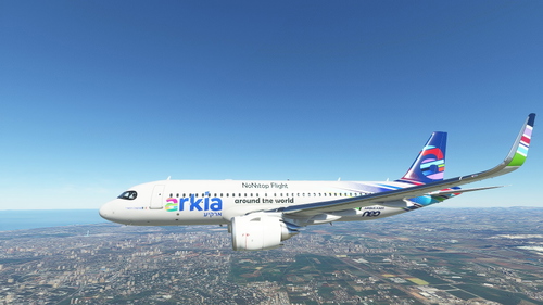 A32NX nonstop flight world tour livery