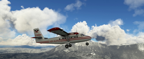 Aerosoft DHC-6-100WP Twin Otter F-BOOH "Air Alpes 1968"