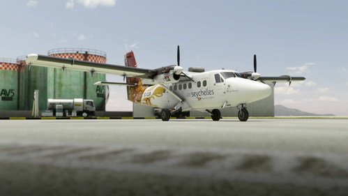 Air Seychelles Curieuse DH6 300 Wheels Pax Twin Otter 8K (S7-CUR)
