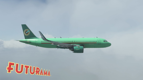 Airbus A32NX | Planet Express | Futurama [8K] 