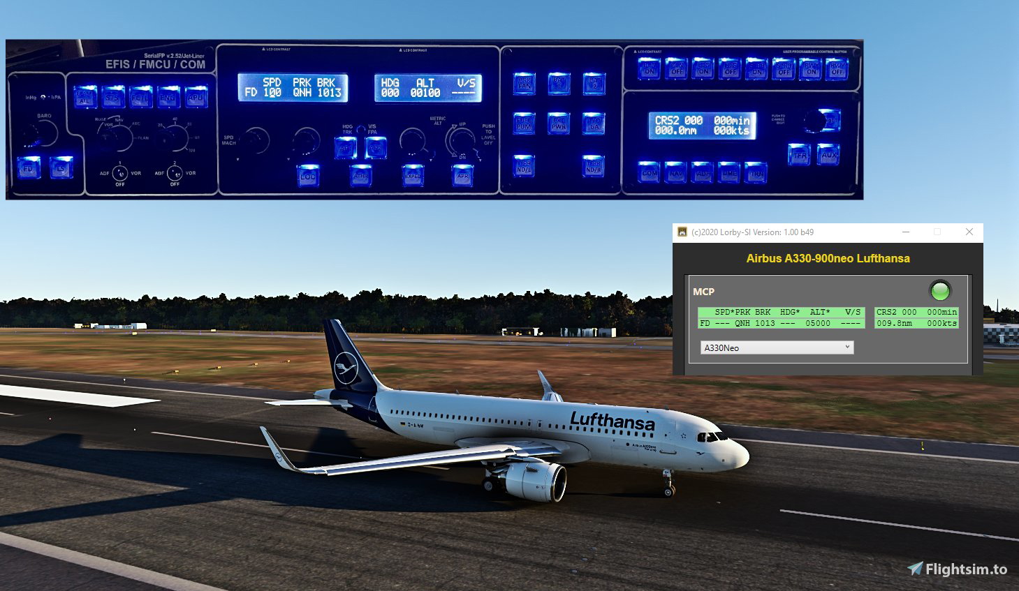 [A32NX] AXIS and OHs VRinsight MCP Combo II Templates and Scripts for FBW A320 - Image 1