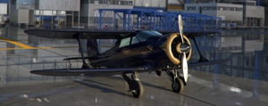 Beechcraft D17 Staggerwing in Blue and Gold thumbnail 1