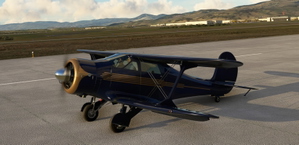 Beechcraft D17 Staggerwing in Blue and Gold thumbnail 4