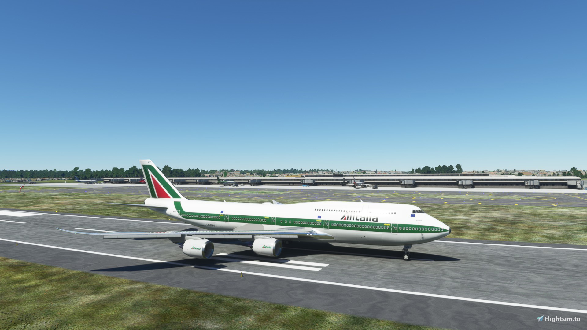 Boeing 747-8i Alitalia 4K [No mirroring] - Image 1