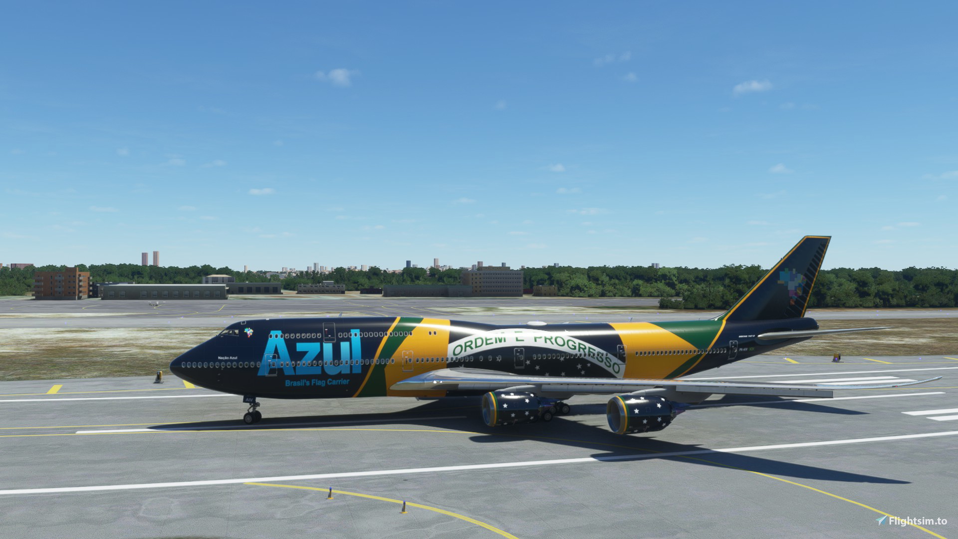 Boeing 747-8i Azul 4K [No mirroring] - Aircraft Liveries for MSFS