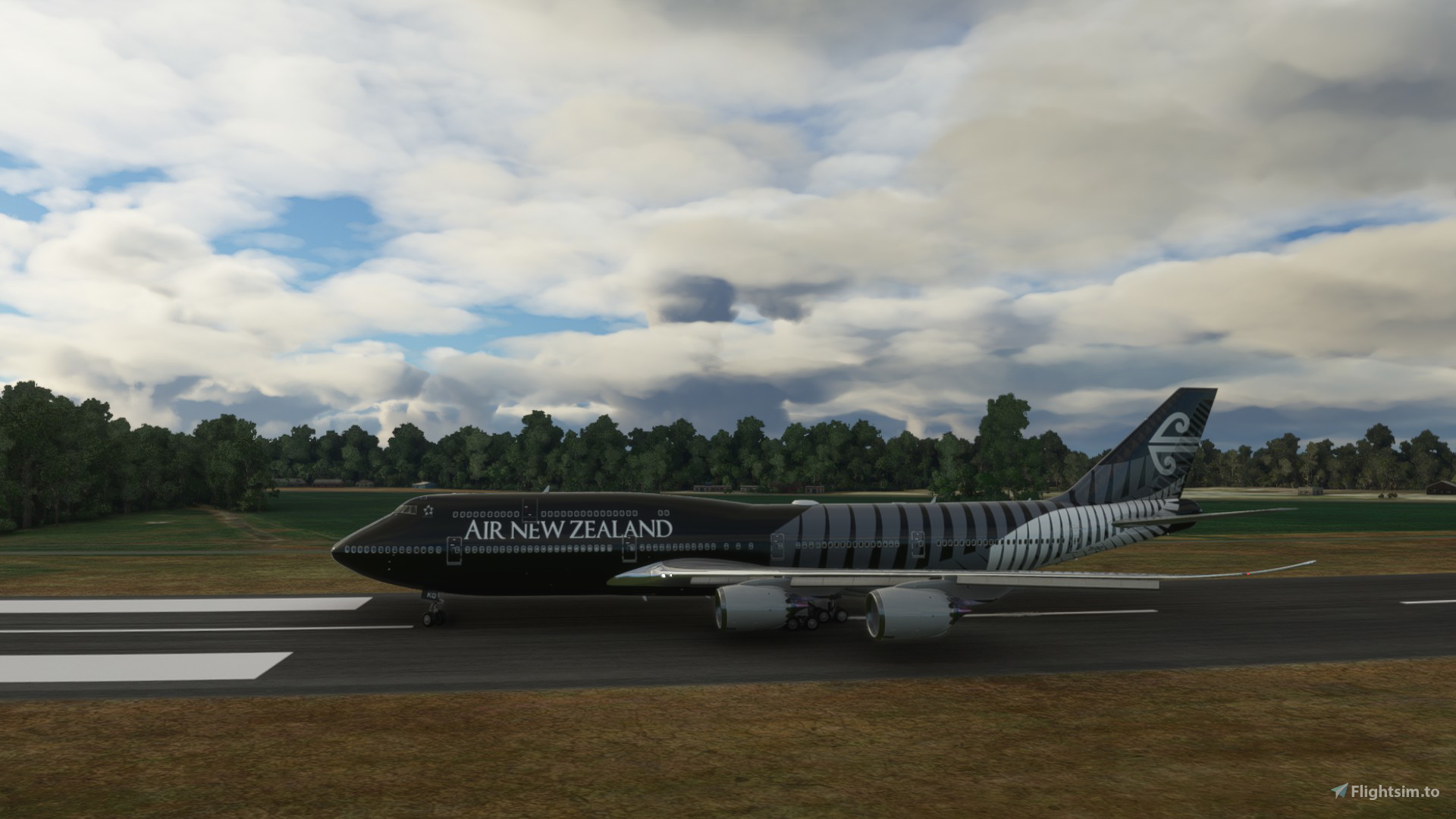 Boeing 747-8i New Zealand Black 4K [No mirroring] for
