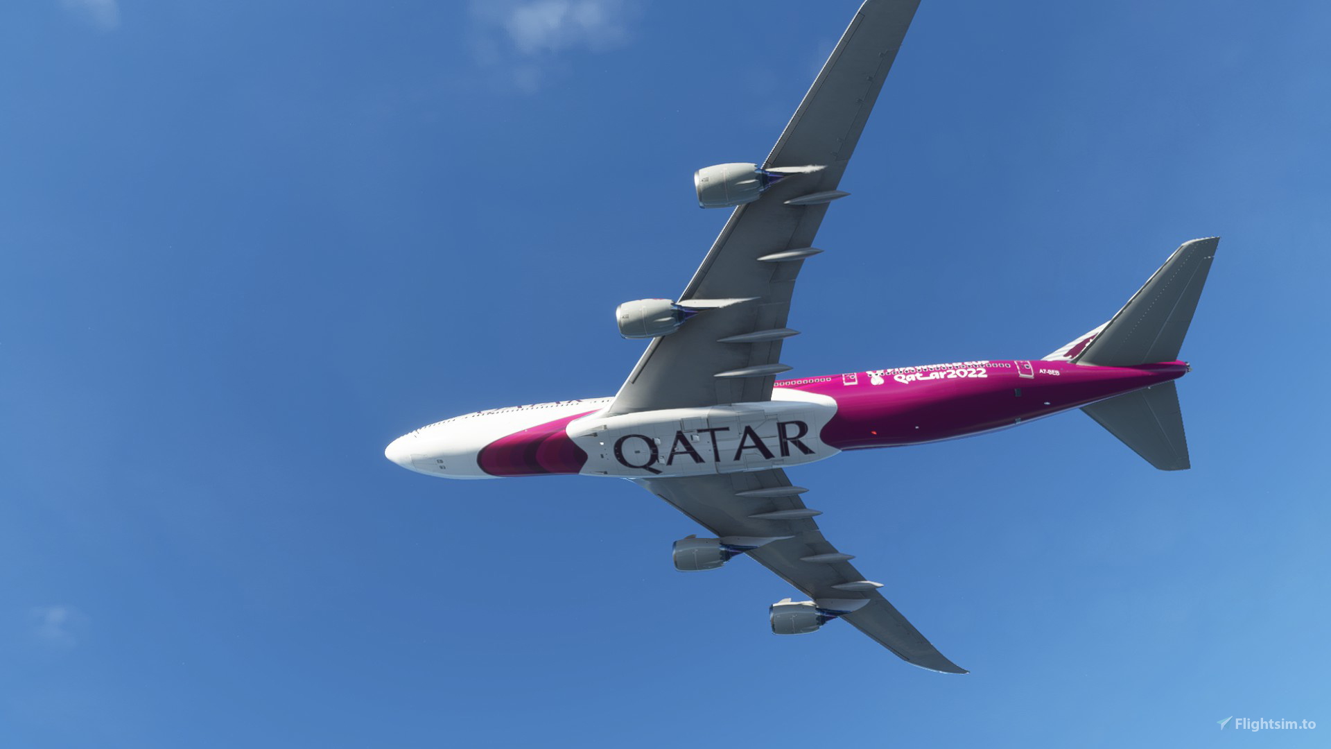 Boeing 747-8i Qatar Fifa World Cup 2022 4K [No mirroring