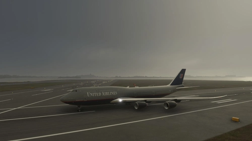 Boeing 747-8i United Airlines Battleship Grey 4K [No mirroring]
