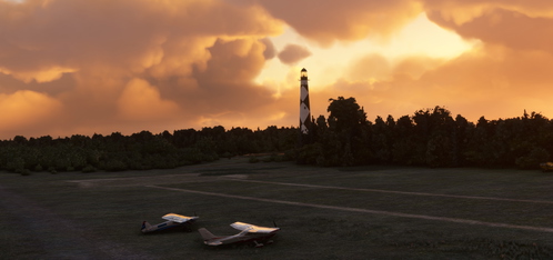 Cape Lookout Lighthouse and strip