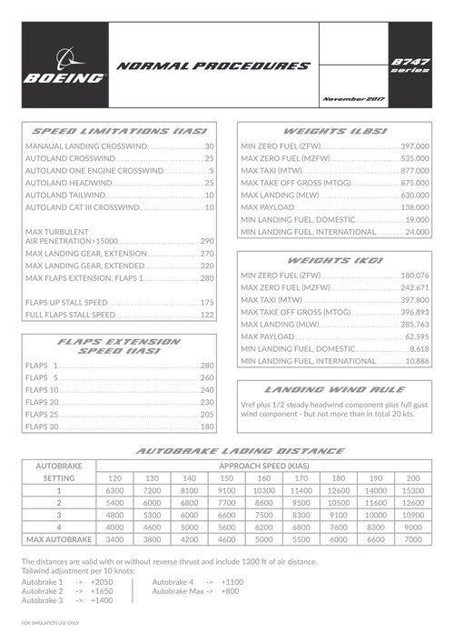 checklist boeing 747-8