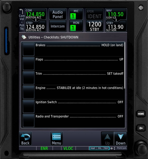 Checklist for Icon A5