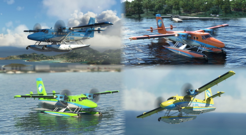 Dodo Airlines DHC-6 Twin Otter Amphibious: Four Colour Livery Package