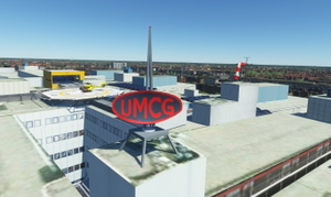 EHUG Helipad on top of the hospital UMCG in Groningen, The Netherlands thumbnail 8