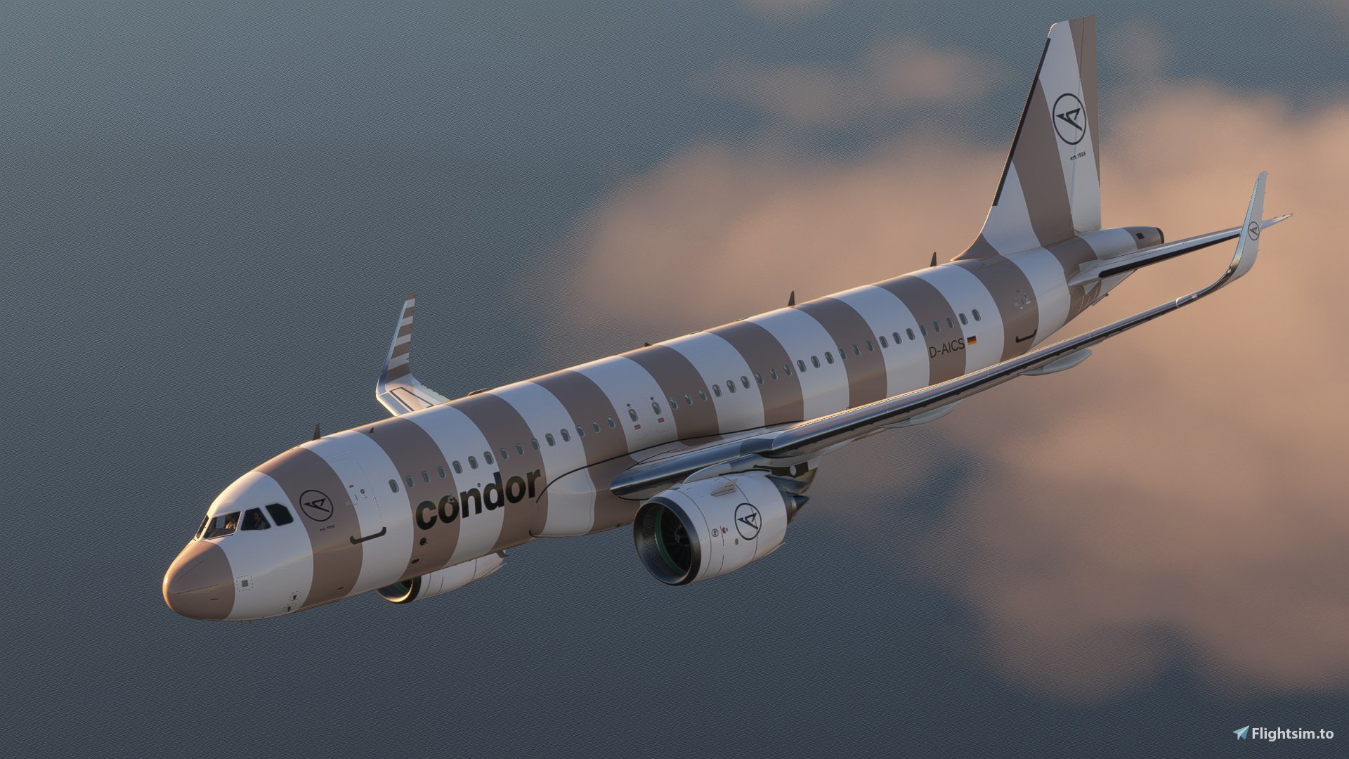 [A32NX] FBW A320 Condor new Livery 2022 Beige Stripe 8K - Image 1