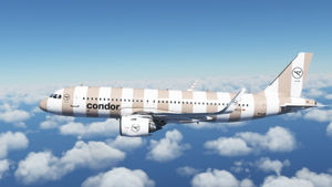 [A32NX] FBW A320 Condor new Livery 2022 Beige Stripe 8K thumbnail 6