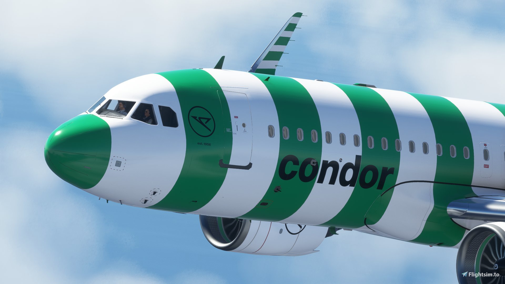 [A32NX] FBW A320 Condor new Livery 2022 Green Stripe 8K - Image 1