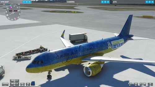 FBW A320nx Smoggie Gaming Free Ukraine Special Livery