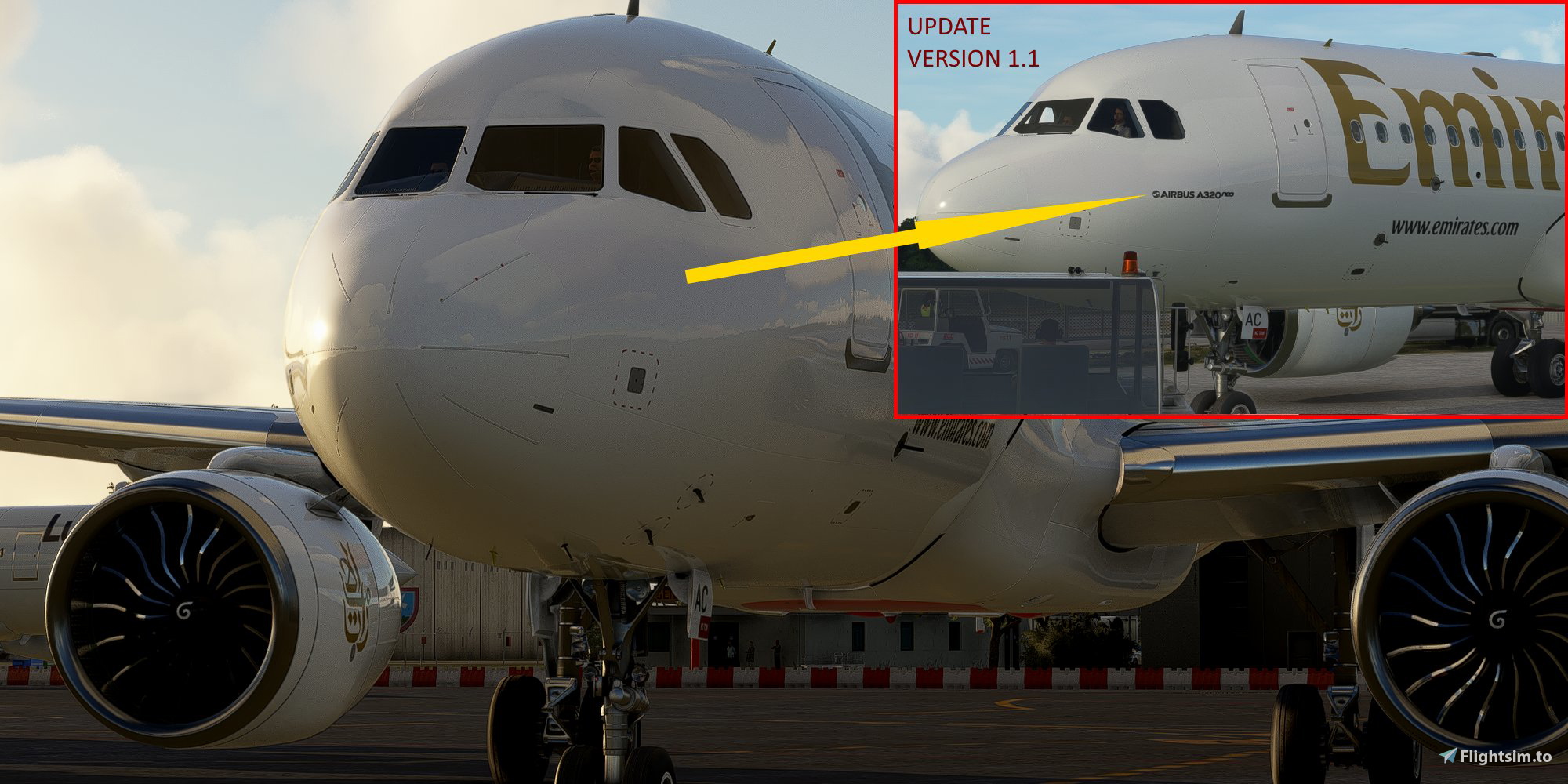 [A32NX] FlyByWire | Airbus A320neo EMIRATES AIRLINE A6-TAC in 8k - Image 1