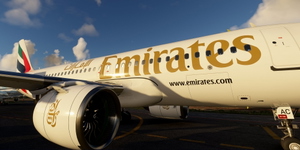 [A32NX] FlyByWire | Airbus A320neo EMIRATES AIRLINE A6-TAC in 8k thumbnail 9