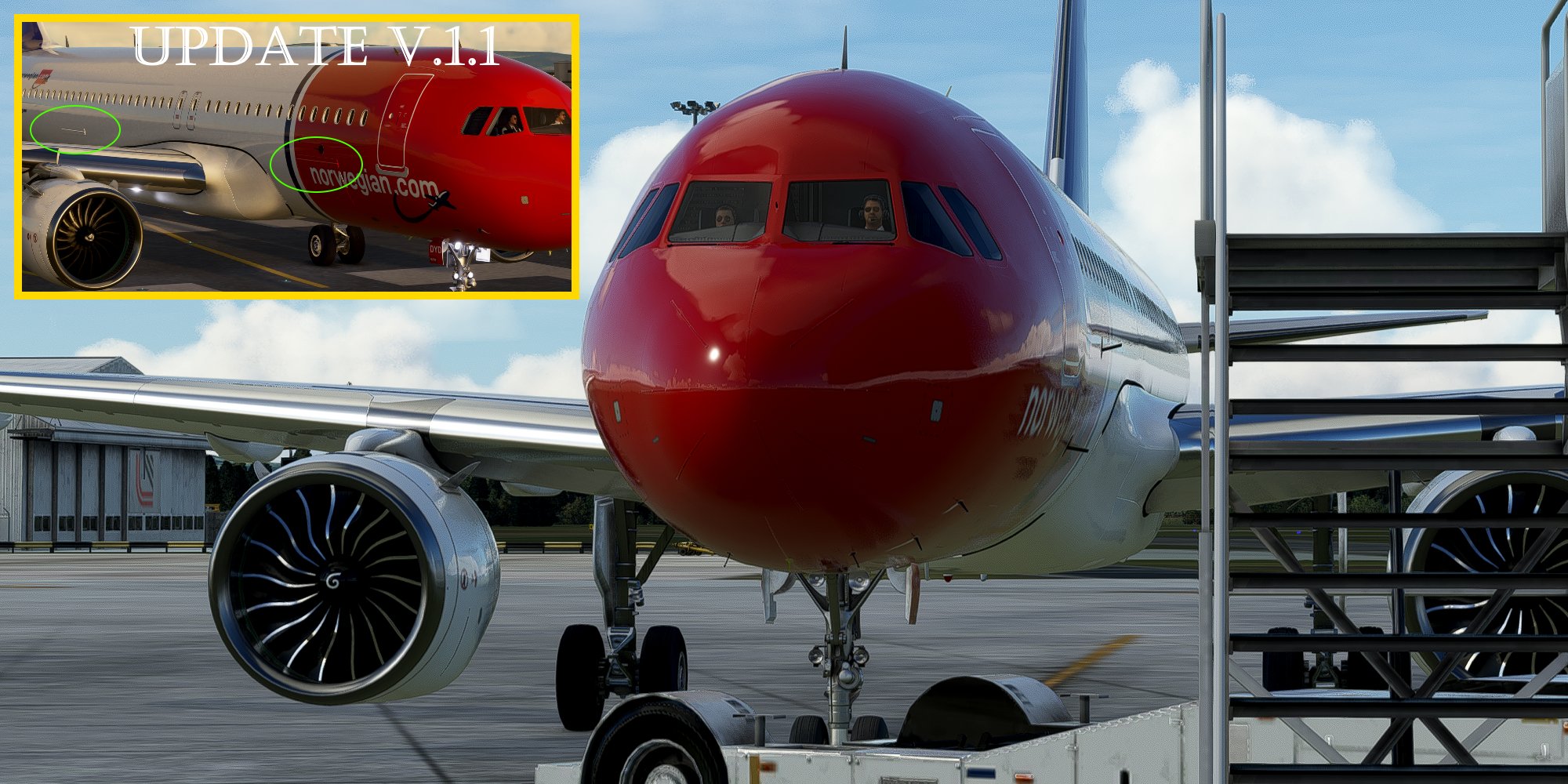 [A32NX] FlyByWire | Airbus A320neo Norwegian LN-DYD in 8k - Image 1